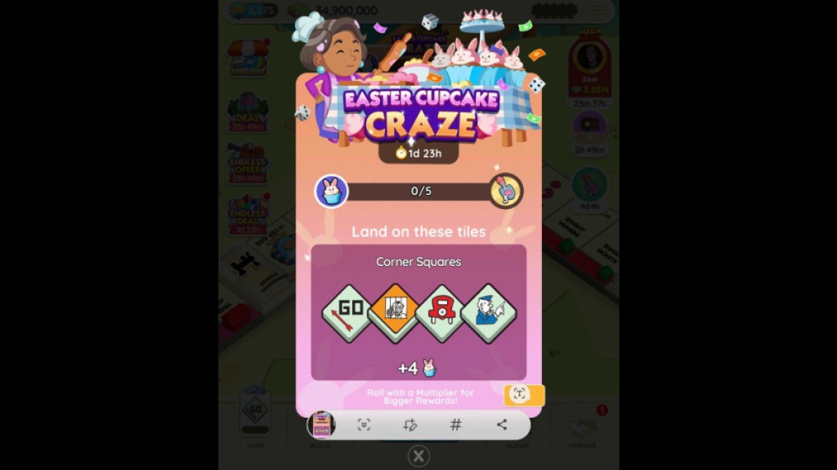 Monopoly GO Easter Cupcake Craze milestone rewards requirements