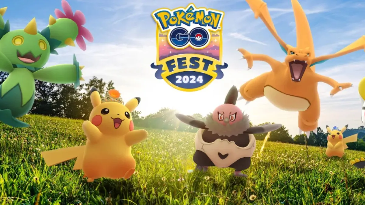 Pokemon GO Fest 2024 Event Banner featuring the logo and several Pokemon