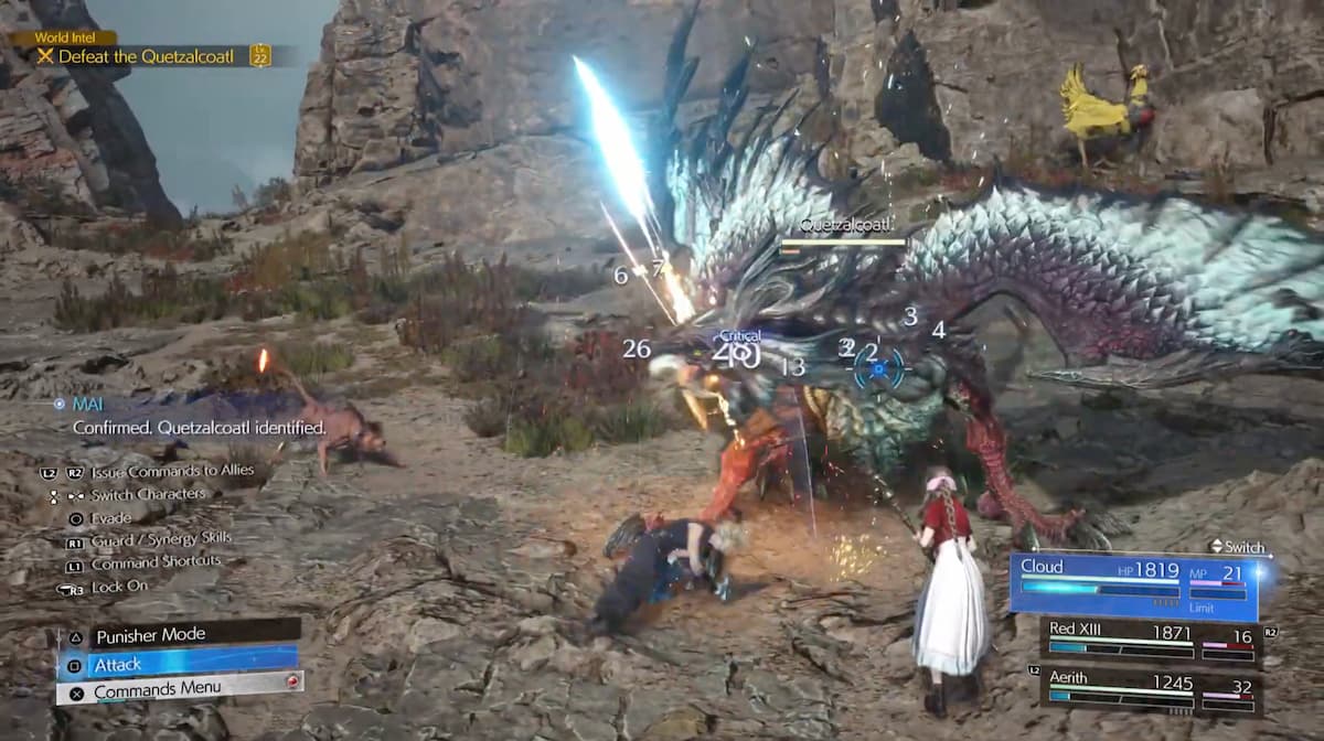 fighting quetzalcoatl in ff7 rebirth