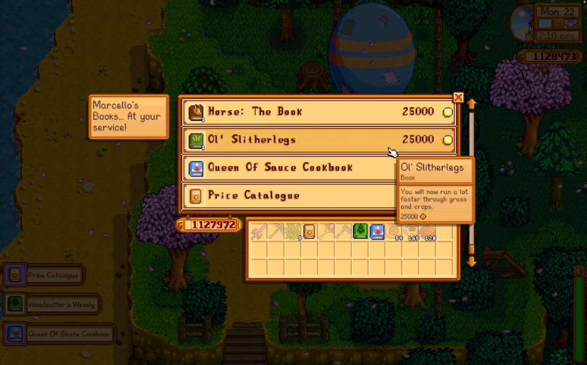 скриншот книг, доступных в книжном магазине