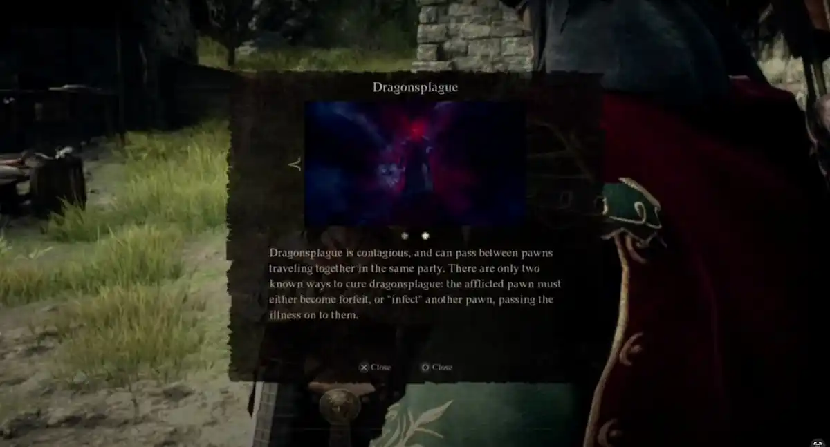 description of dragonsplague effects in dragon's dogma 2