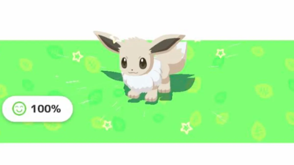 Una imagen de la versión Shiny de Pokémon Eevee.  Esta imagen es parte de un artículo sobre todos los Pokémon Shiny en Pokémon Sleep y cómo atraparlos. 