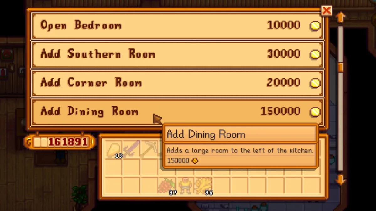 Stardew Valley Dining Room Expansion 1.6