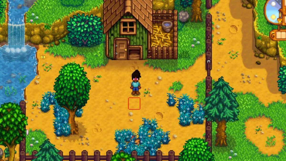 Stardew Valley Meadowlands Farm Map Coop and Blue Grass