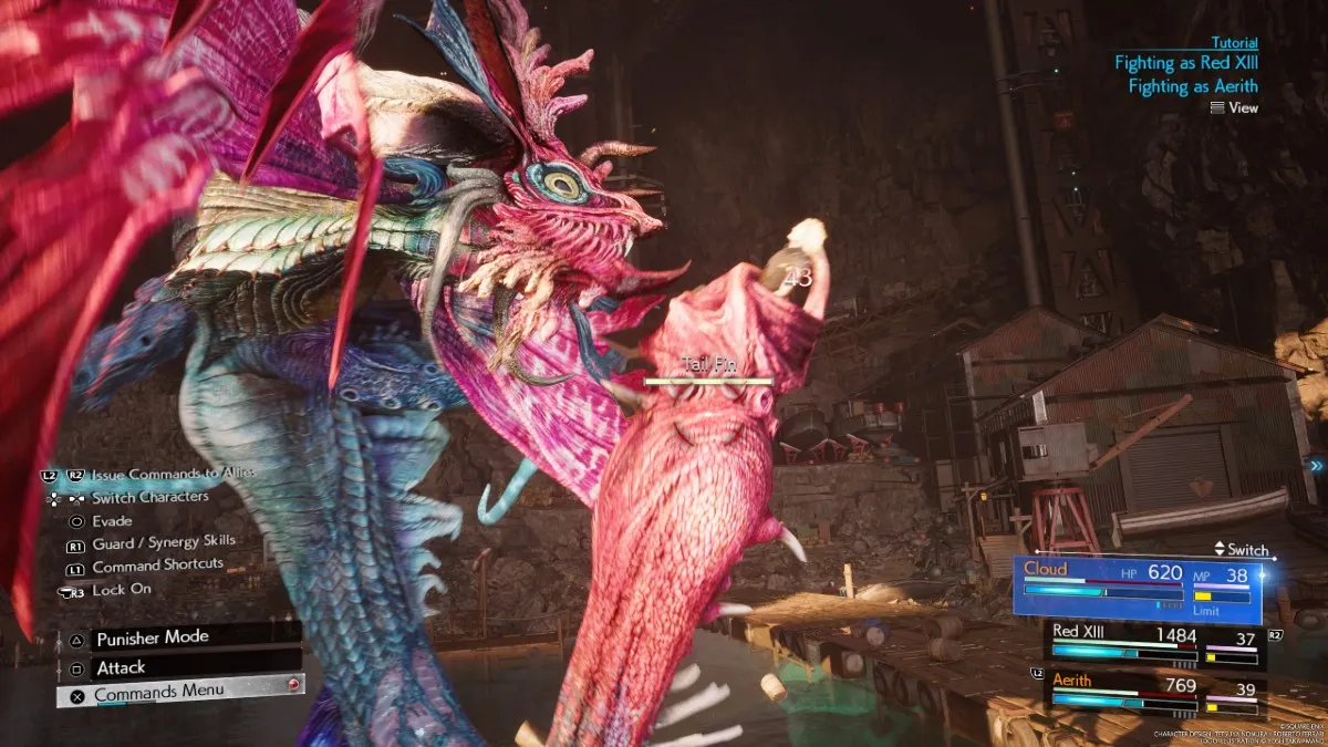 Монстр Ужас глубин из Final Fantasy 7, схвативший Клауда за хвост.  Это изображение является частью статьи о том, как победить Ужас глубин в FF7 Rebirth.