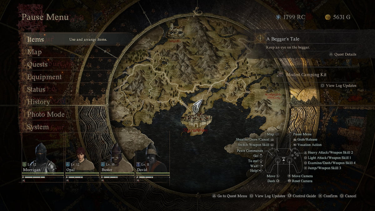 Экран паузы для Dragons Dogma 2