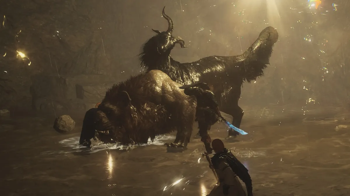 Characters attacking a beats in the water in Dragon's Dogma 2. This image is part of an article about how I've Never Love-Hated a Game More Than Dragon's Dogma 2.