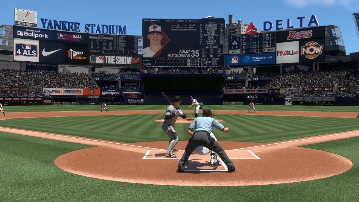 Adley Rutschman at bat in MLB The Show 24.
