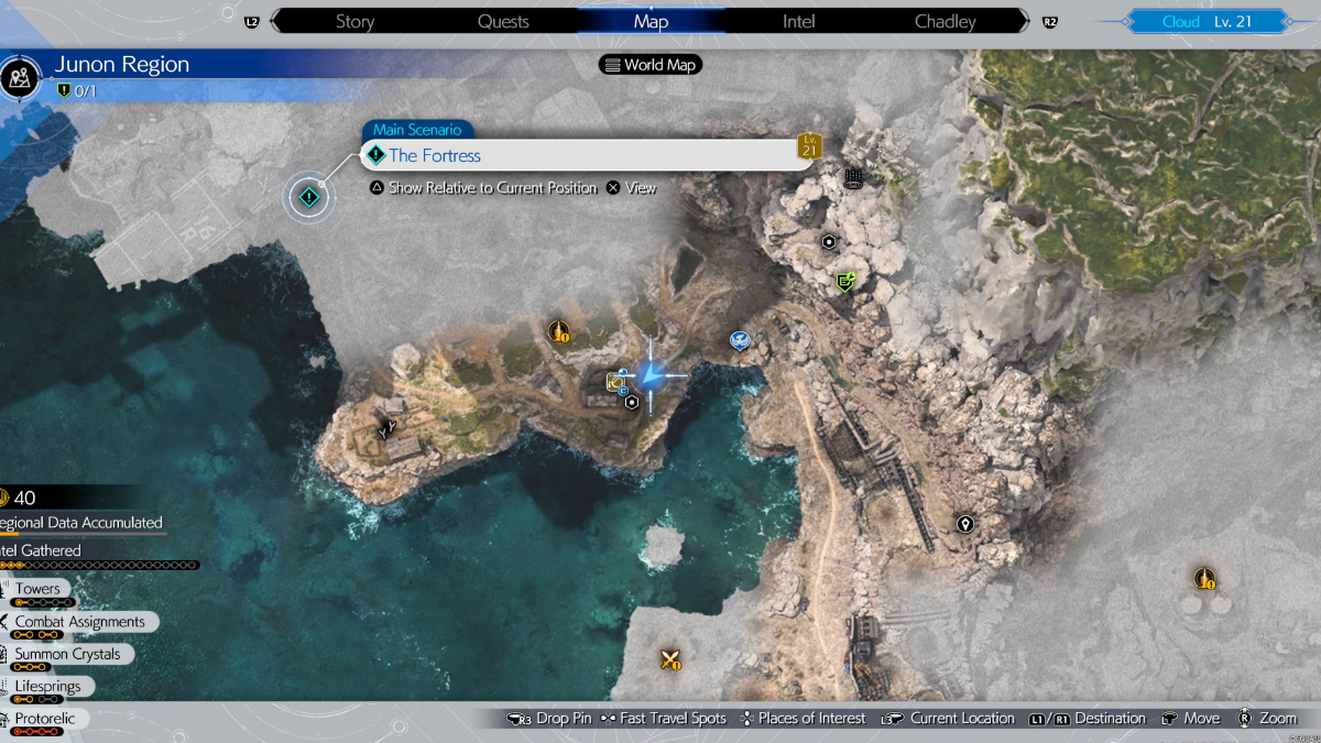 FF7 Rebirth Grey Chocobo Map