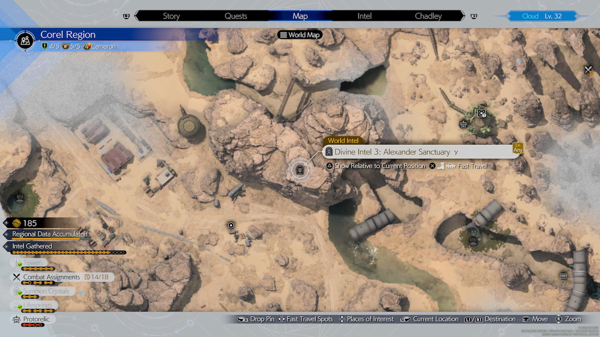 map view of third divine sanctuary in Corel