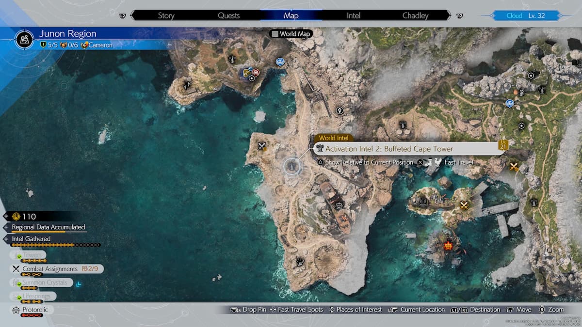 map location of buffeted cape tower