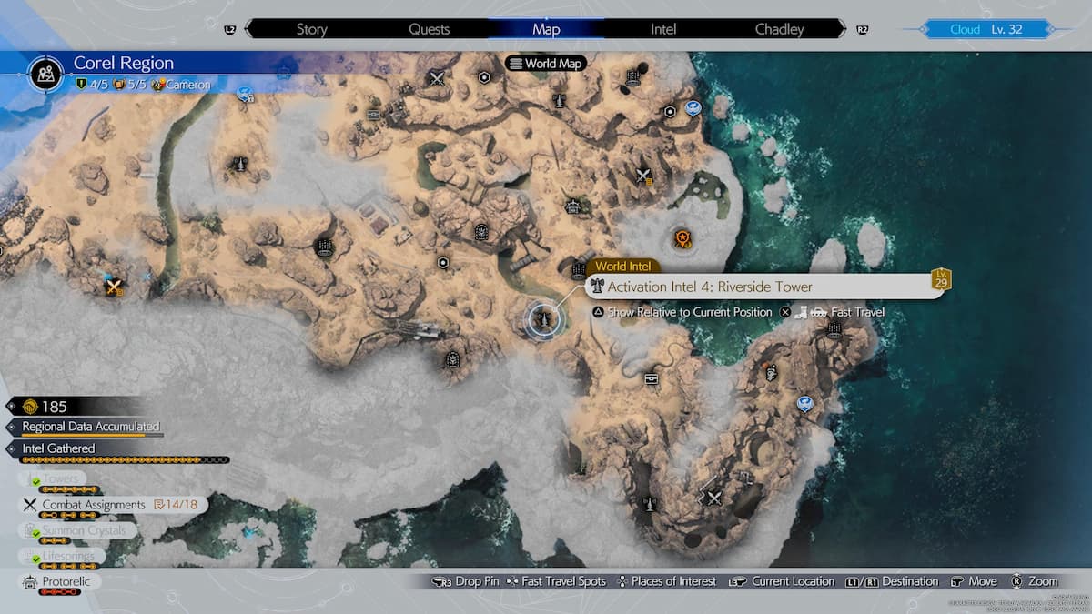 map view of riverside tower