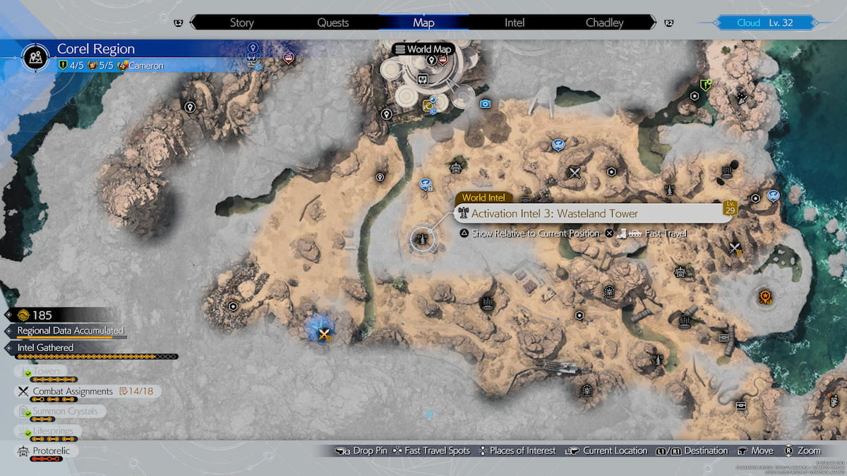 wasteland tower map location