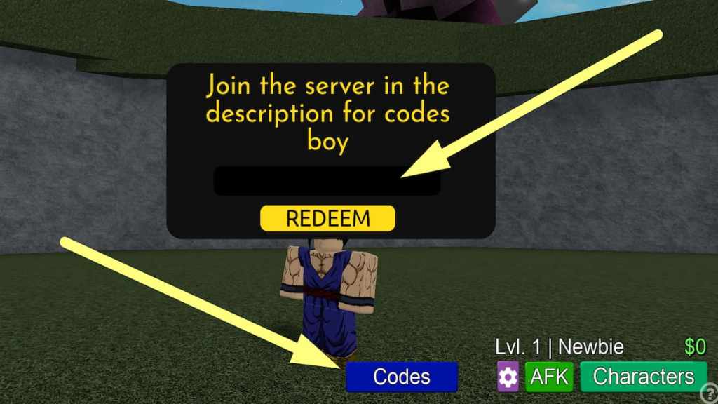 How to redeem codes in Modded ABA