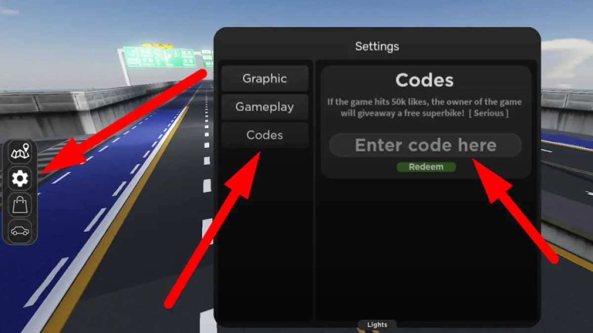 How to redeem codes in The Ride
