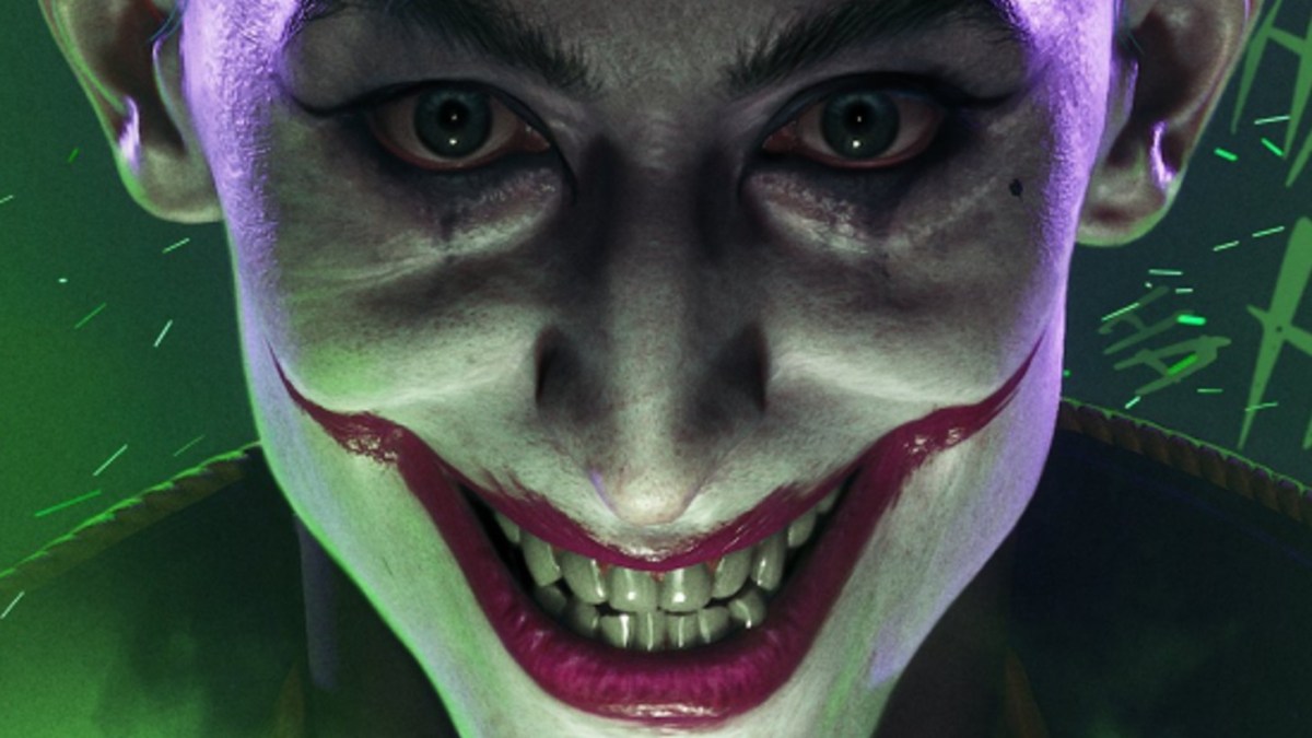 Joker smiling in Suicide Squad: Kill the Justice League.