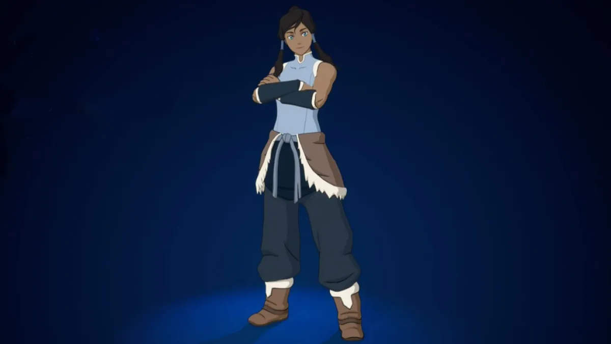 Korra in Fortnite. This image is part of an article about how to unlock the Korra skin in Fortnite.