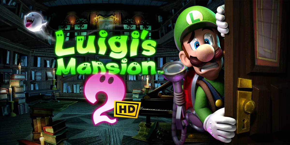 Luigi's Mansion 2 HD title screen.