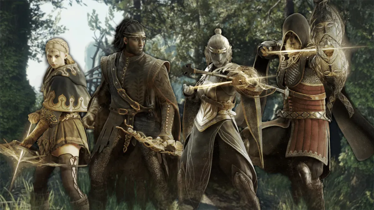 Four Magik Archers standing together. 