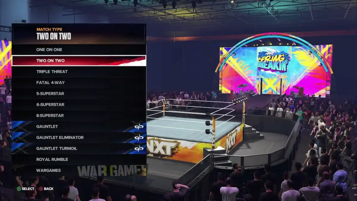 The different match types in WWE 2K24