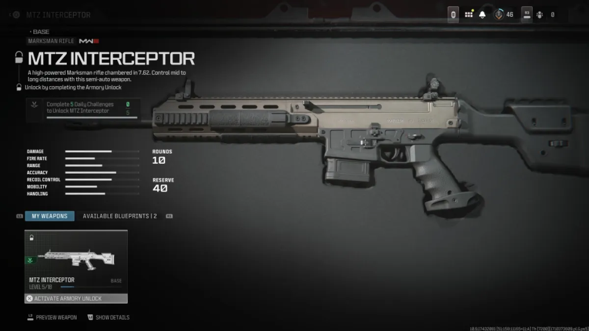Interceptor.This image is part of an article about all mw3 camo challenges.