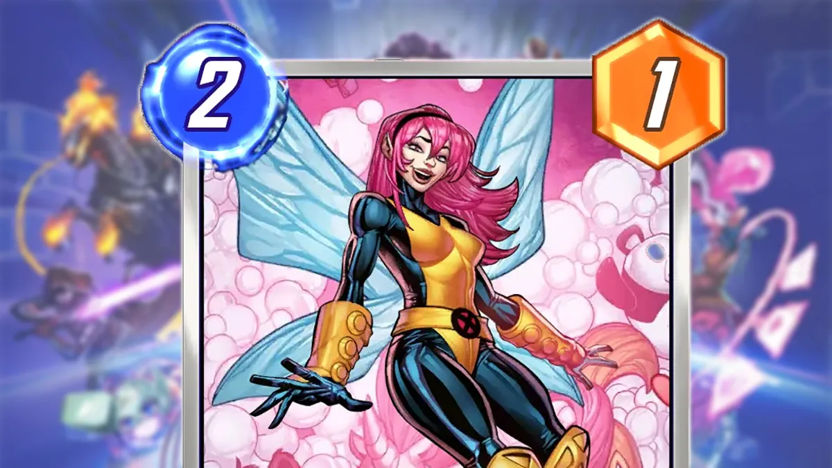 A header image showing Pixie in Marvel Snap as part of a guide to the best decks using the card.
