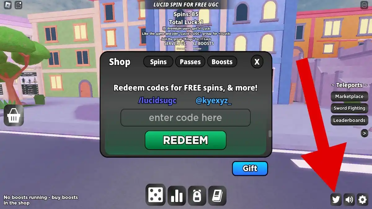 How to redeem codes in Spin 4 Free UGC. 
