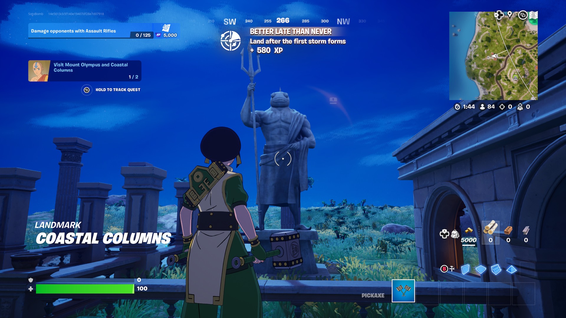 How to Visit Mount Olympus & Coastal Columns in Fortnite