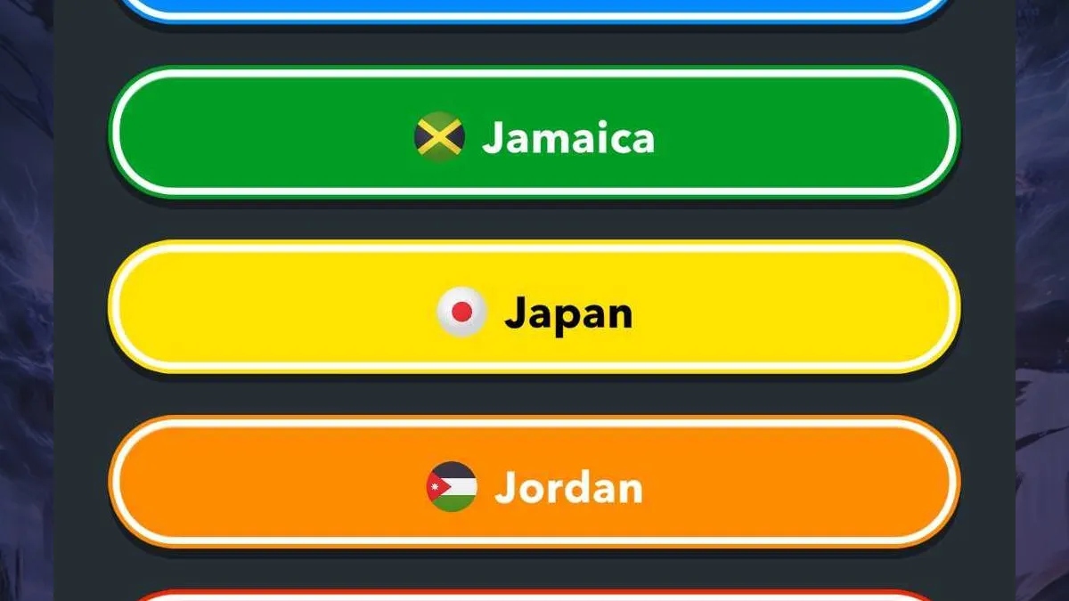 A list of available Countries to be born in in BitLife