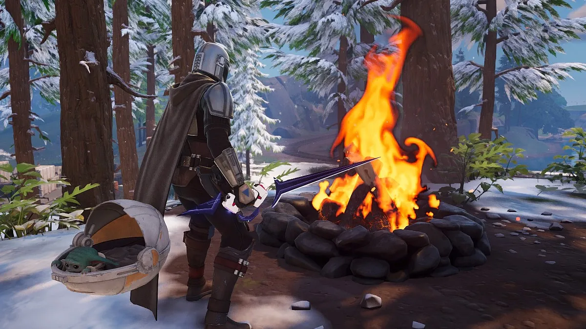 Lighting a Campfire in Fortnite