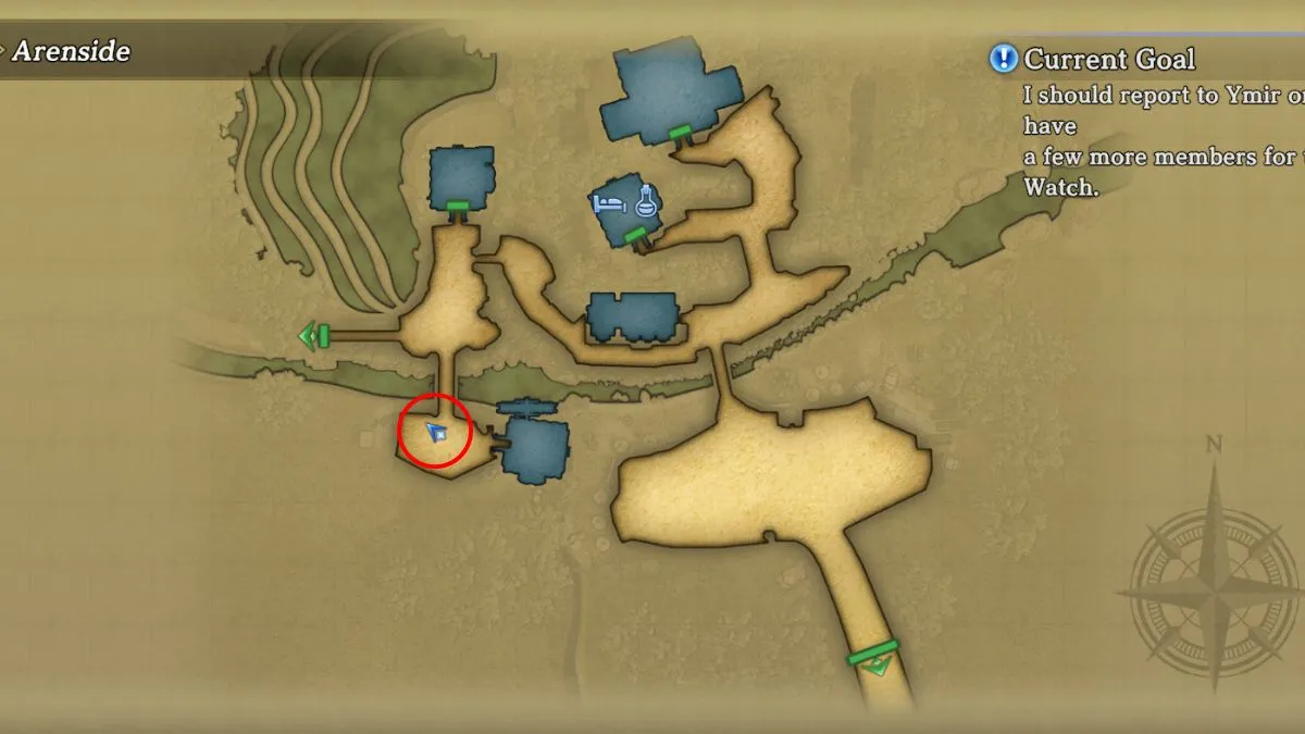 Screenshot of Huang's map location.