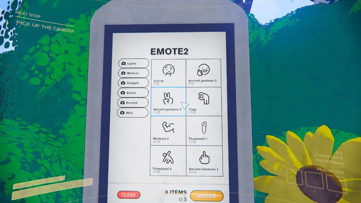 Emotes in Content Warning available to purchase