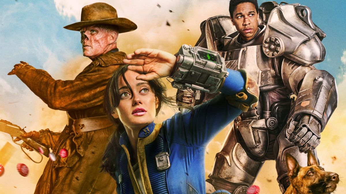 Lucy, Maximus, and the Ghoul in cropped Fallout Season 1 poster art