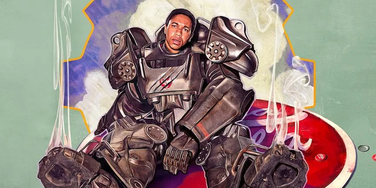 Maximus in cropped promotional artwork for Fallout Season 1