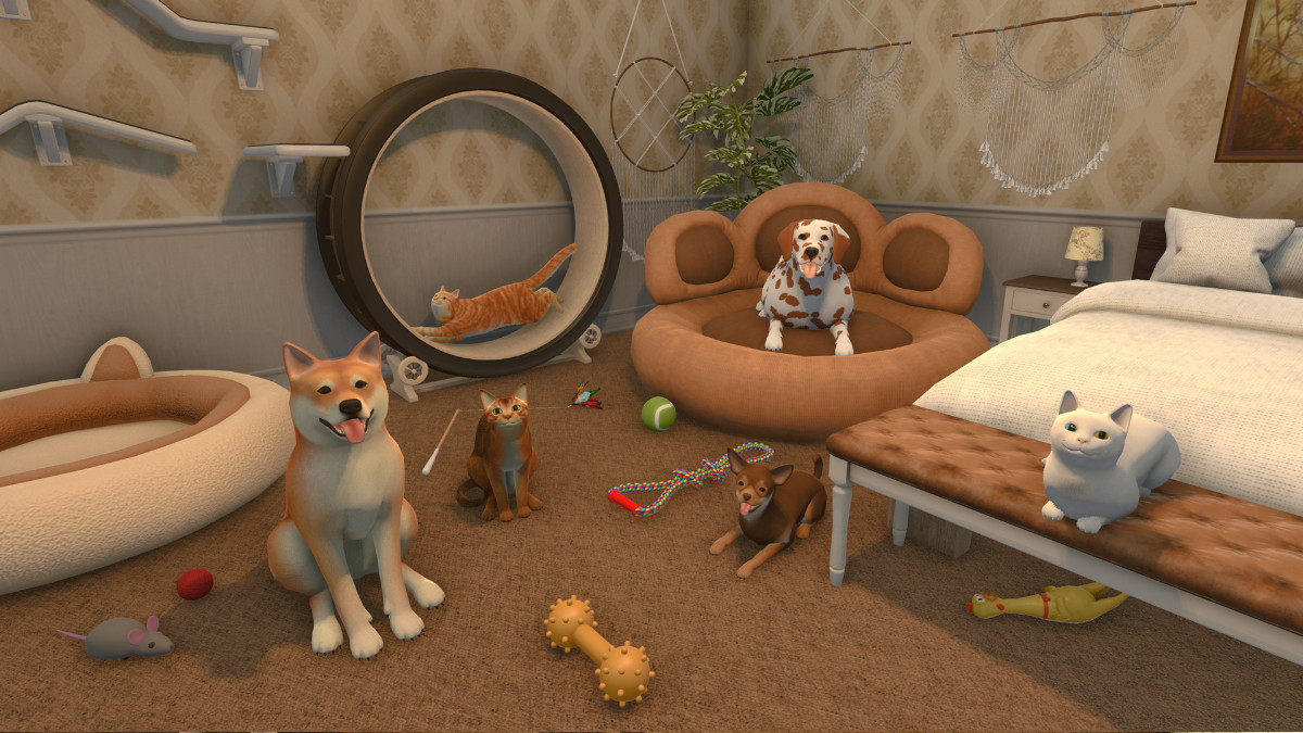 A variety of Pets available in House Flipper 1.