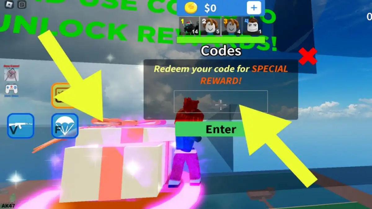 How to redeem codes in Foblox
