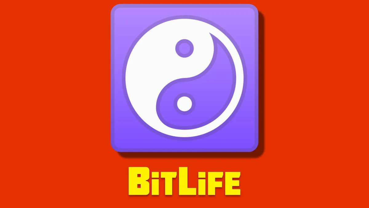 A Yin-Yang emoji on an orange background with the BitLife logo below.