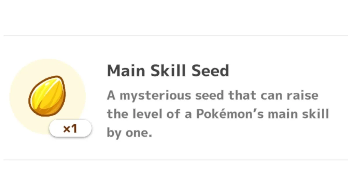 Main Skill Seed Pokemon Sleep