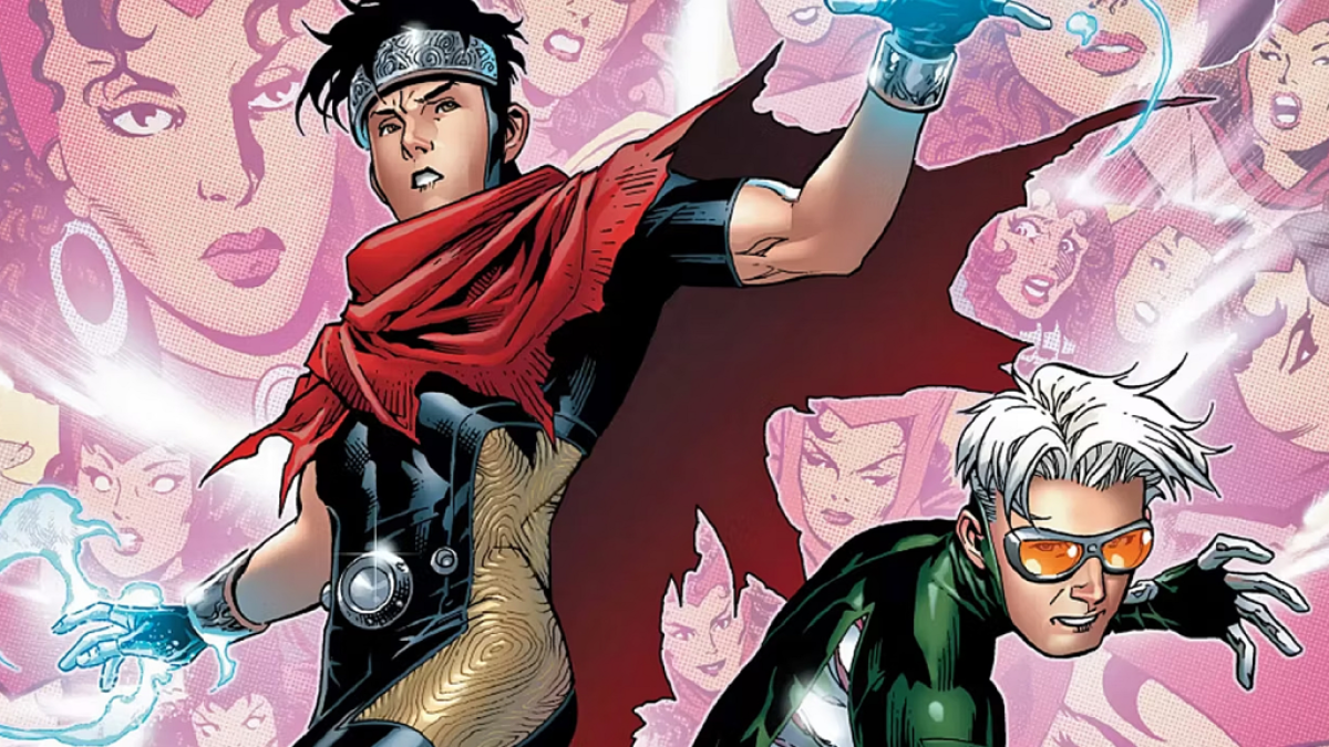 Wiccan and Speed in Marvel Comics artwork