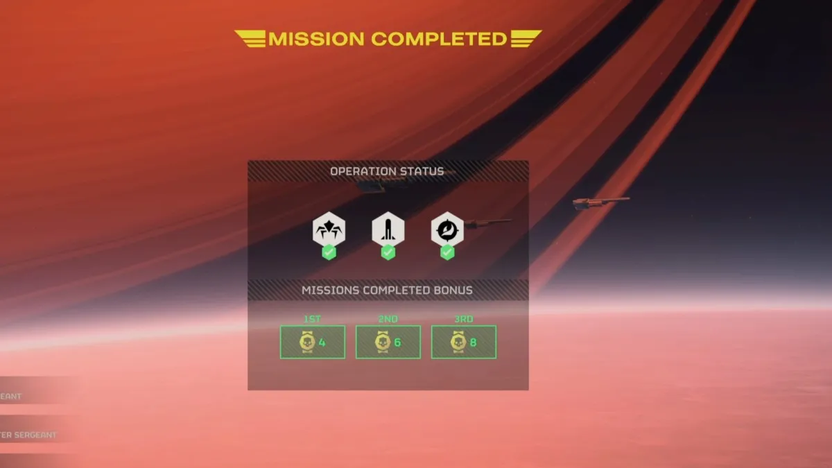 Earned Medals in Helldivers 2