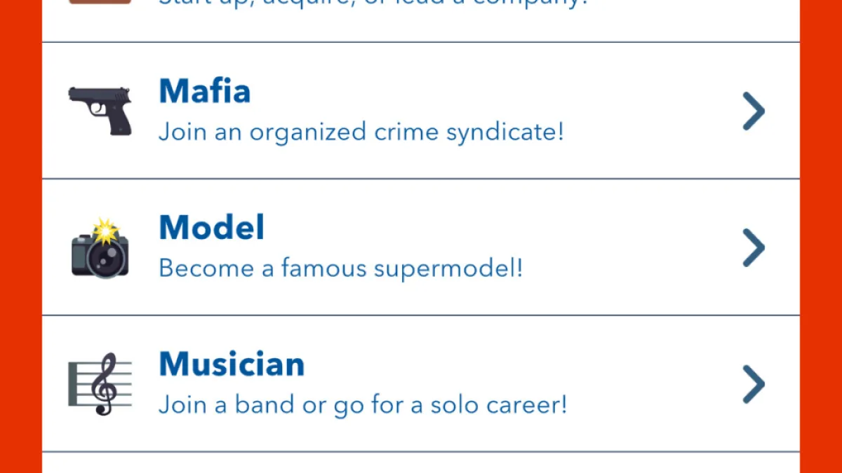 A list of Special Careers paths in BitLife