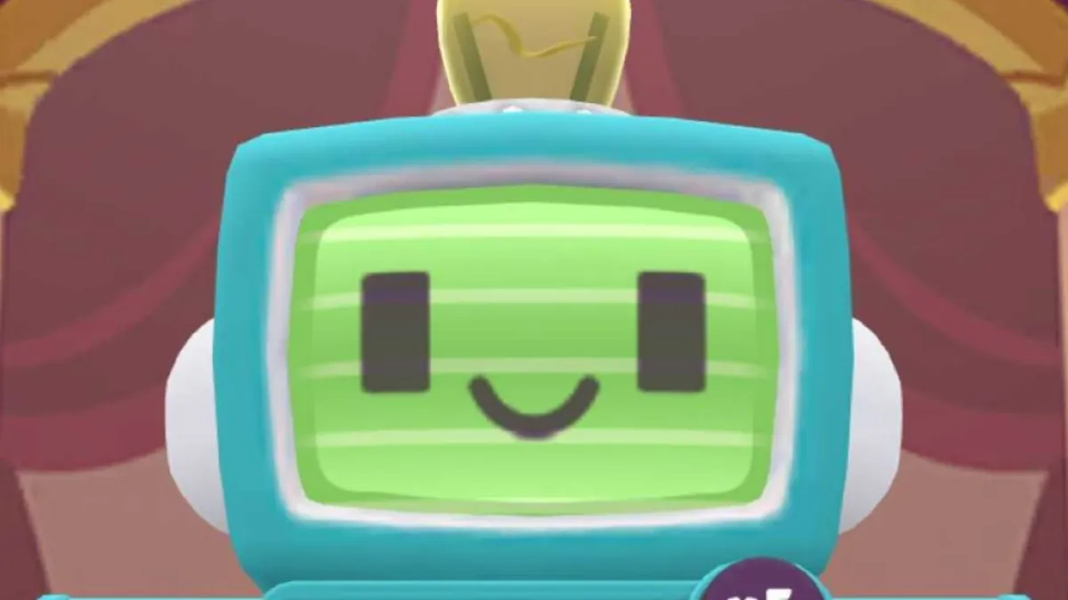 Monopoly GO Peg-E Token robot smiling at players before the minigame