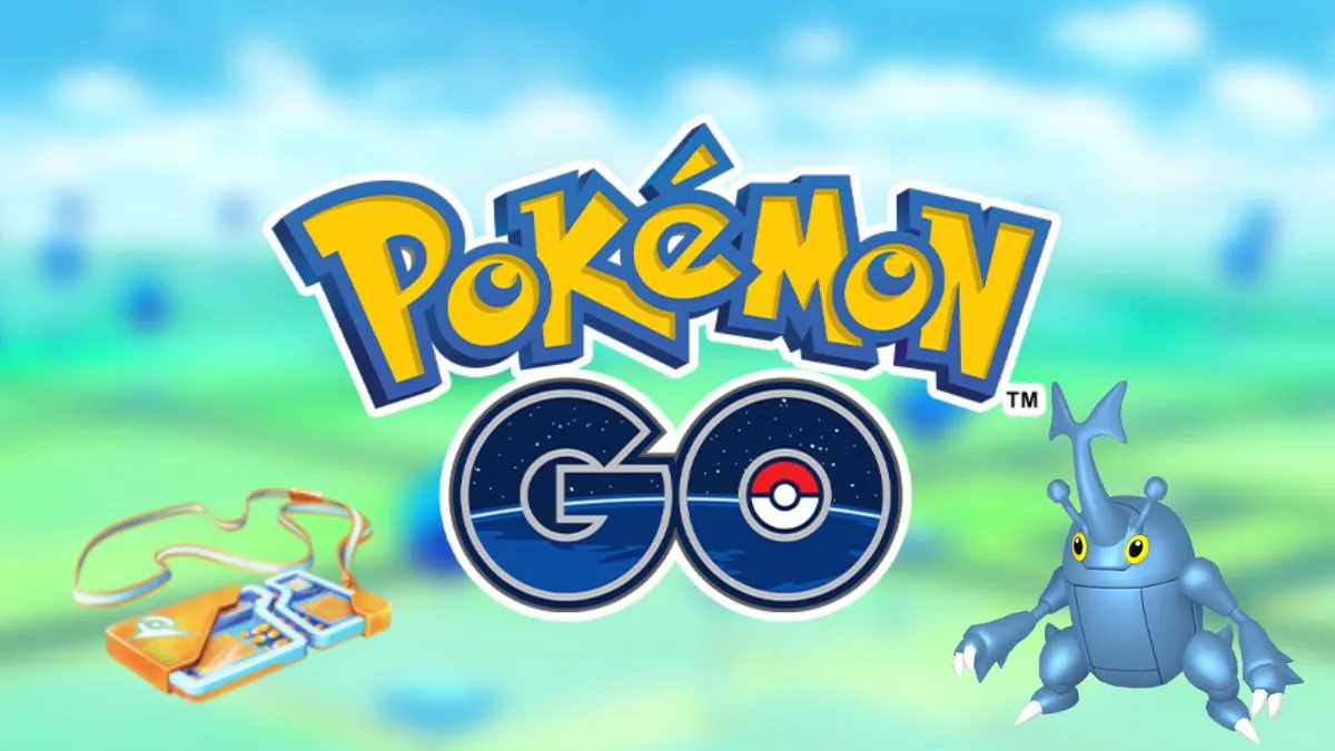 Image of the Pokemon GO logo with a Raid Pass and Heracross on either side