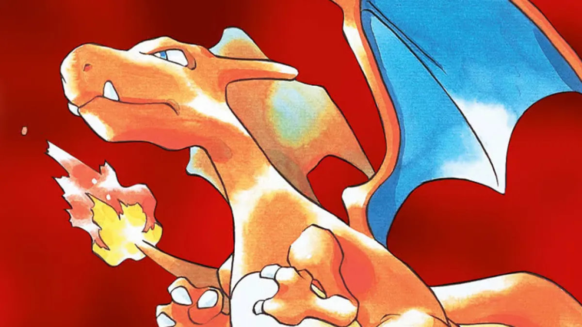 Charizard on the cover of Pokemon Red