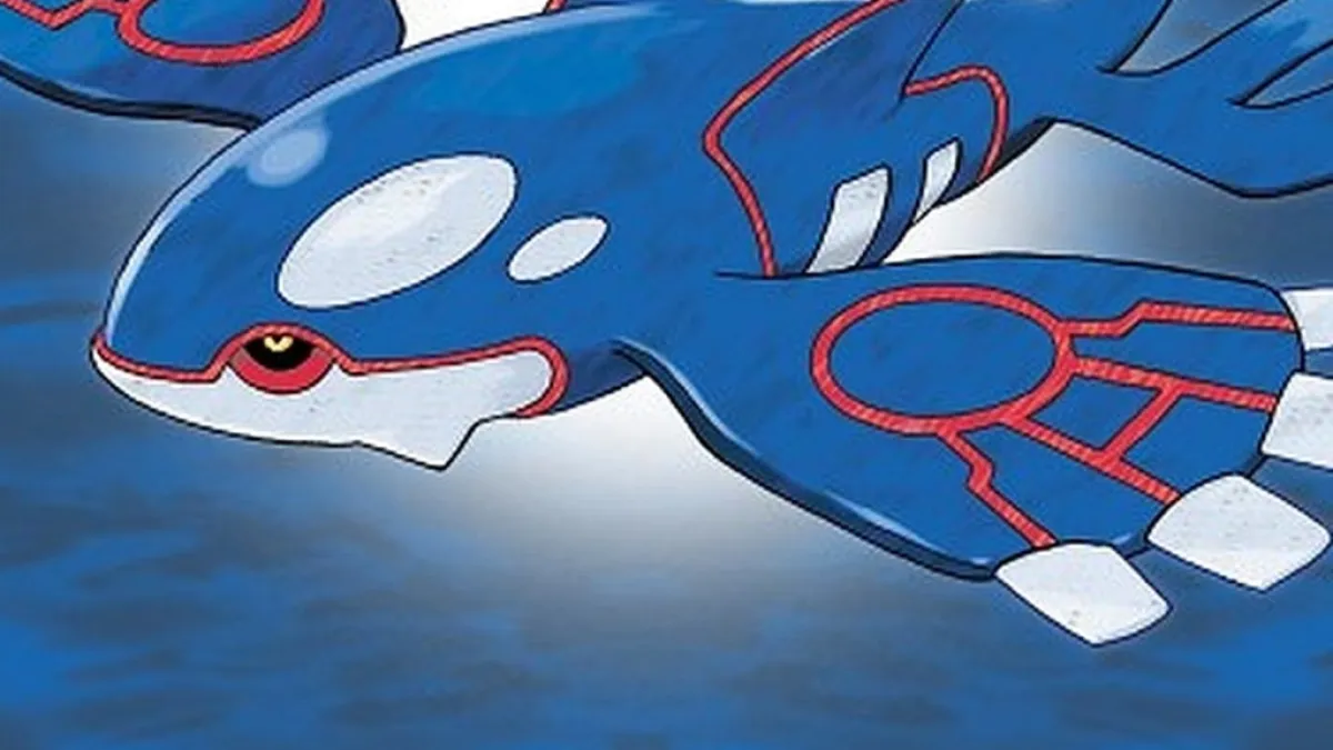 Kyogre on the cover of Pokemon Sapphire