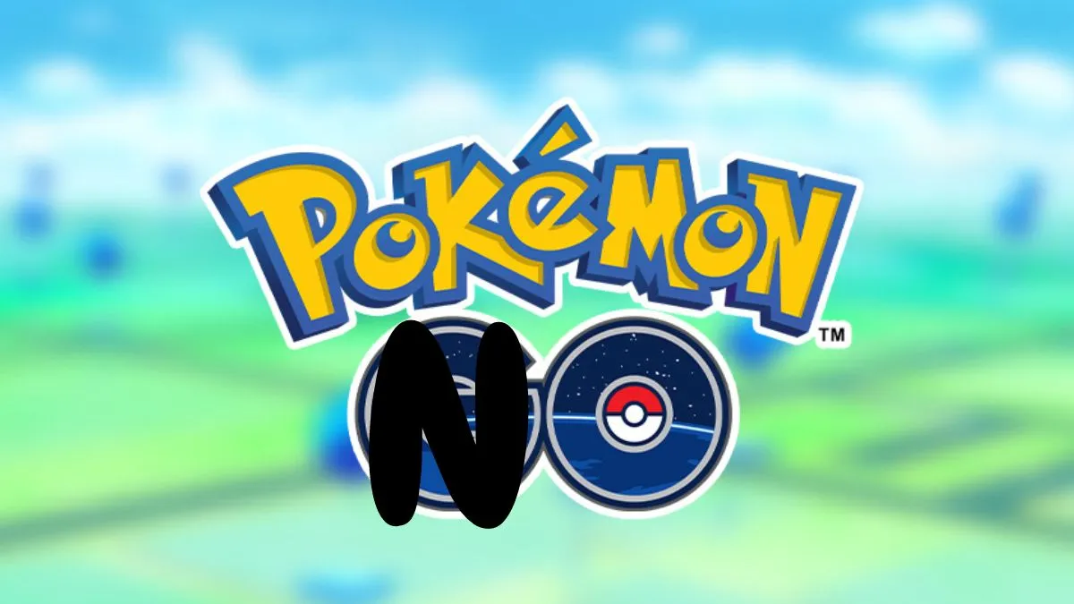 Image of the Pokemon GO logo with an N blocking the O so it reads "Pokemon NO"