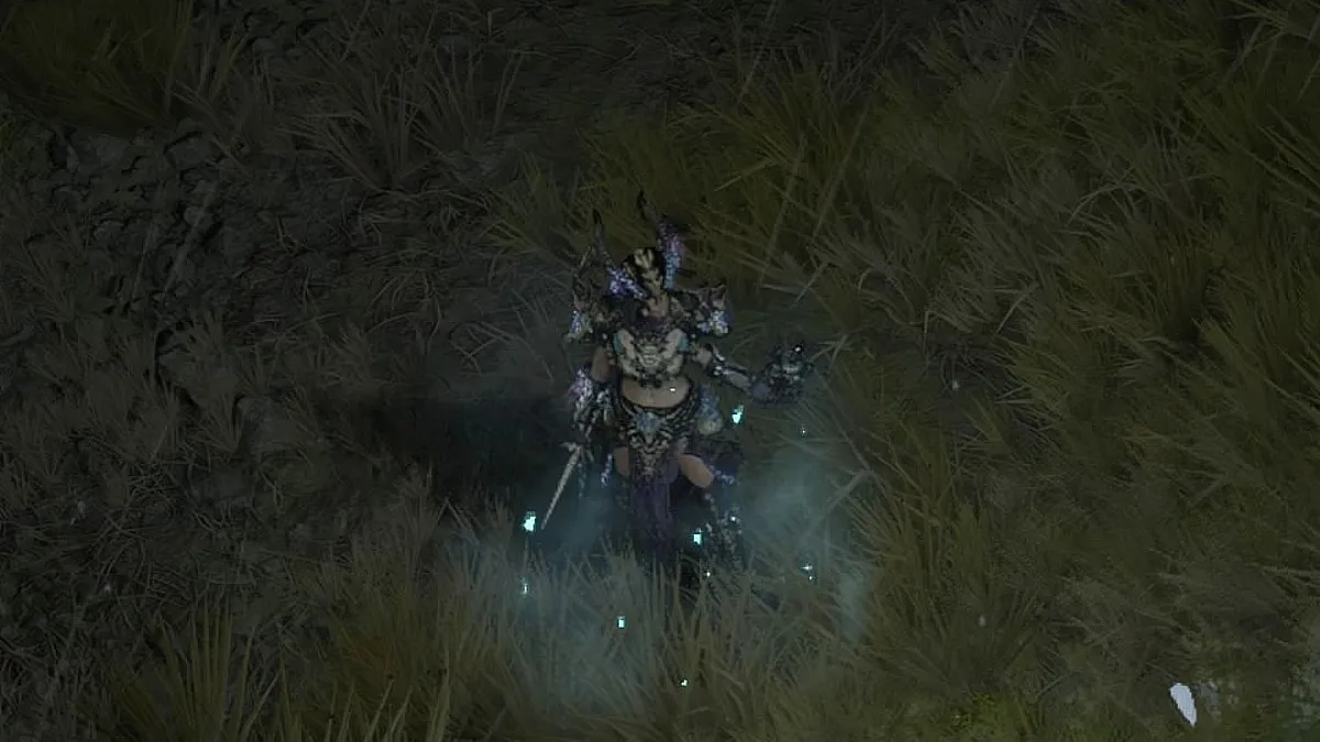 Sorceress using Blizzard in Diablo 4.