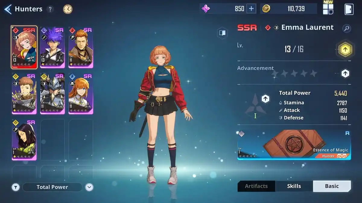 a screenshot of emma laurent's stats in solo leveling