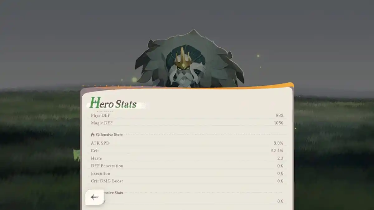 checking the haste stat in afk journey