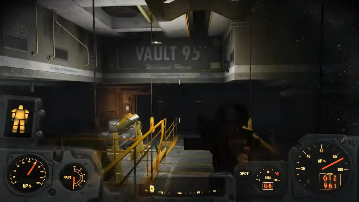 a screenshot of a vault in fallout 4